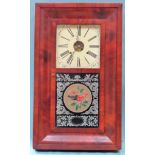 Ansonia mahogany veneered American wall clock. App. 55cm H Used condition, not tested for working