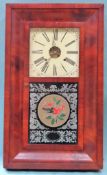 Ansonia mahogany veneered American wall clock. App. 55cm H Used condition, not tested for working