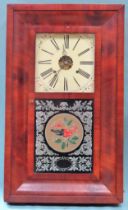 Ansonia mahogany veneered American wall clock. App. 55cm H Used condition, not tested for working