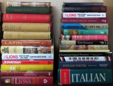 Quantity of mostly hardback volumes Inc. Rugby, Fiction, Historical etc used and unchecked