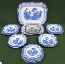 Quantity of Adams 'Landscape' dinnerware. Approx. 20 pieces used and unchecked