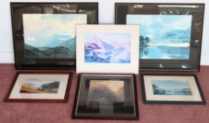 Quantity of W H Copper mostly framed polychrome prints reasonable used condition unchecked