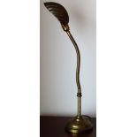 Vintage brass shell form adjustable desk lamp reasonable used condition. not tested