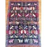 Decorative Middle Eastern style double sided tapestry type woven throw/wall hanging. Approx. 165 x