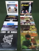 Quantity of vinyl records - All Chris De Burgh & Cliff Richard all used and unchecked