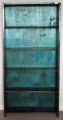 Set of vintage open bookshelves. Approx. 153 x 75 x 21cms reasonable used condition with minor