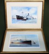 Lukman Sinclair - Pair of pencil signed limited edition polychrome prints, depicting Liners and Tugs