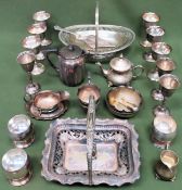 Parcel of various Silver Plated ware including goblets, baskets etc All in used condition, unchecked