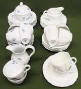 Parcel of Dresden floral teaware, plus Crown Derby teaware. Approx. 30+ pieces all used and
