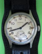 WW2 Moeris ATP (Army Trade Pattern) military wristwatch, circa 1940. Numbered 60374 & 2658777