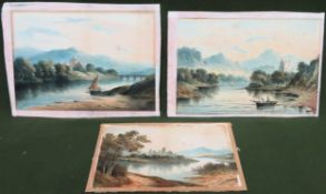 Three various late 19th century unframed pastoral Watercolours by Henry Magenis, all depicting