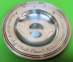 Hallmarked Silver presentation bowl, London assay dated 1977 by William Comyns and Sons