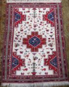 Vintage hand knotted Persian Kilim floor rug. Approx. 150cms x 112cms