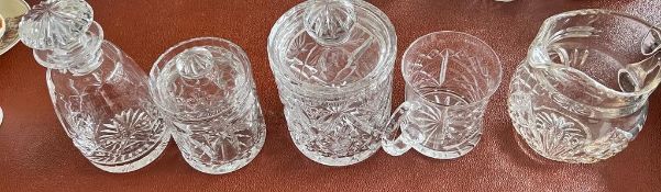 FIVE PIECES OF GOOD CUT GLASSWARE