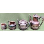Silver plated four piece tea/coffee set All in used condition
