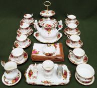 Quantity of Royal Albert Old Country Roses Teaware. Approx. 29 pieces. plus two other pieces All
