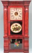 Seth Thomas mahogany cased American wall clock. App. 82cm H