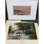 Two Stanley Herdman unframed watercolours including Heysham Point Both in used condition