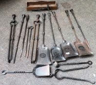 VARIOUS FIRESIDE TOOLS ALL REASONABLE USED CONDITION