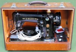 Cased singer sewing machine Used condition, unchecked