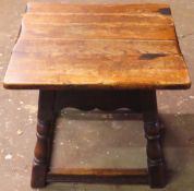 Country style low coffee table. Approx. 44cm H x 50.5cm W x 49.5cm D Used condition, scuffs,