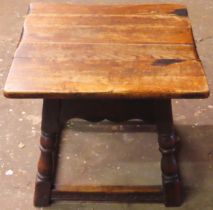 Country style low coffee table. Approx. 44cm H x 50.5cm W x 49.5cm D Used condition, scuffs,