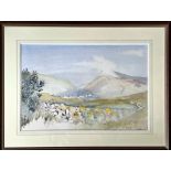 WIN NORTON, WATERCOLOUR, POSSIBLY MANX VILLAGE, SIGNED RIGHT HAND CORNER, FRAMED AND GLAZED,