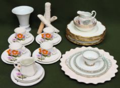 Sundry ceramics Inc. Dolly Days coffee ware, gilded dinner plates, etc all used and unchecked