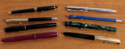 Various vintage pens etc