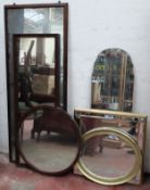Six various wall mirrors all used and unchecked
