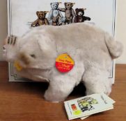Boxed Steiff "Cosy Piggy Sulwein 18" pig Reasonable used condition, box tarnished
