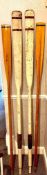 TWO PAIRS OF OARS, PAINTED AND VARNISHED, APPROX 258 x 244cm used condition
