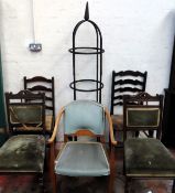 Various single chairs, plus stand etc all used and unchecked