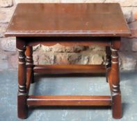 20th century small side table. App. 48cm H x 51cm W x 31cm D reasonable used condition with scuffs