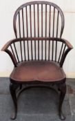 Stylish 19th century Windsor armchair. Approx. 102cm H x 61cm W x 50cm D Reasonable used