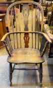 19th century Ash/Elm windsor armchair. Approx. 100cm H x 49cm W x 42cm D