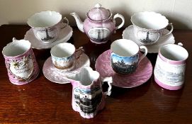 EIGHT ITEMS OF NEW BRIGHTON WIRRAL COMMEMORATIVE CHINA