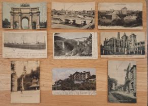 PARCEL OF VARIOUS POSTCARDS DEPICTING FRENCH PLACES OF INTEREST ETC