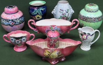 Quantity of various lustre glazed ceramics Inc. Kensington, New Hall, Royal Winton, Wade, etc all