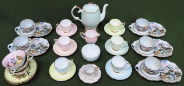 Various tea and coffee ware, eggshell china, etc all used and unchecked