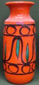 Scheurich mid 20th century West German pottery vase. Approx. 41.5cms H reasonable used condition
