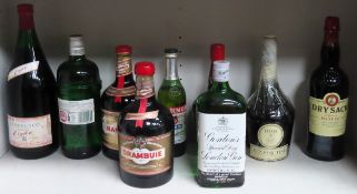 Nine various unopened bottles of Alcohol Used condition, unchecked