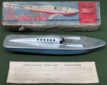 Boxed Victory industries "Miss England" Speedboat Used condition, unchecked, box damaged and