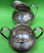 Fisher Sterling silver milk jug and matching sugar bowl. Approx. 164.8g reasonable used condition