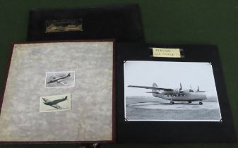 Album containing various Aviation related photographs and postcard depicting mostly Military and War