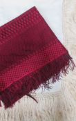 Vinatge tricel red ladies lace shawl, plus another shawl reasonable used condition