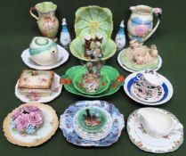 Various Art Deco style and other ceramics including Sylvac, Corona, Hornsea etc All in used