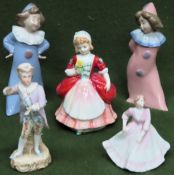 Small parcel of figures including Royal Doulton All in used condition, unchecked