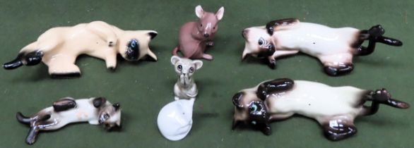 Quantity of ceramic animals All in used condition, unchecke