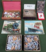 Various vintage Jigsaw puzzles etc All in used condition, unchecked for completion